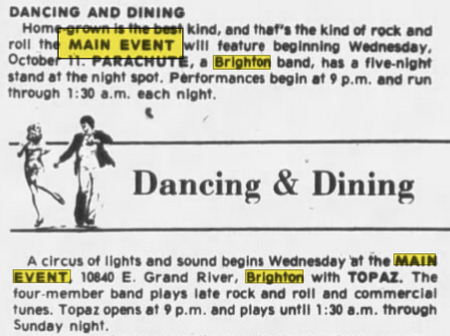 Main Event - Oct 1978 Ad (newer photo)